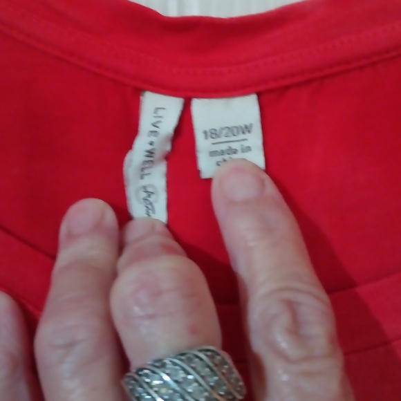 Live well active women's tie dye pullover shirt open shoulders size 18/20 - Picture 2 of 4